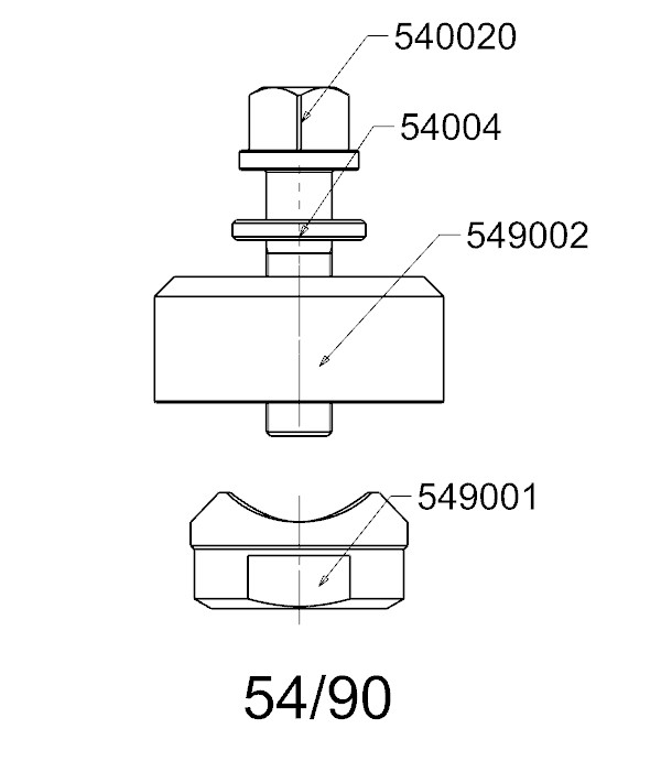 PERFORADOR REDONDO PARA CHAPA  FORZA  SERIE 54